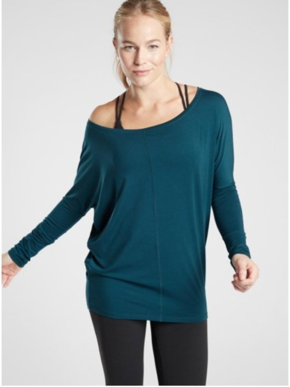 Athleta Blue Essence Flow Long Sleeve Top